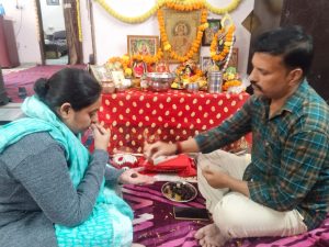 दुर्गा स्तुति पाठ एवं रुद्राक्ष वितरण समारोह सम्पन्न